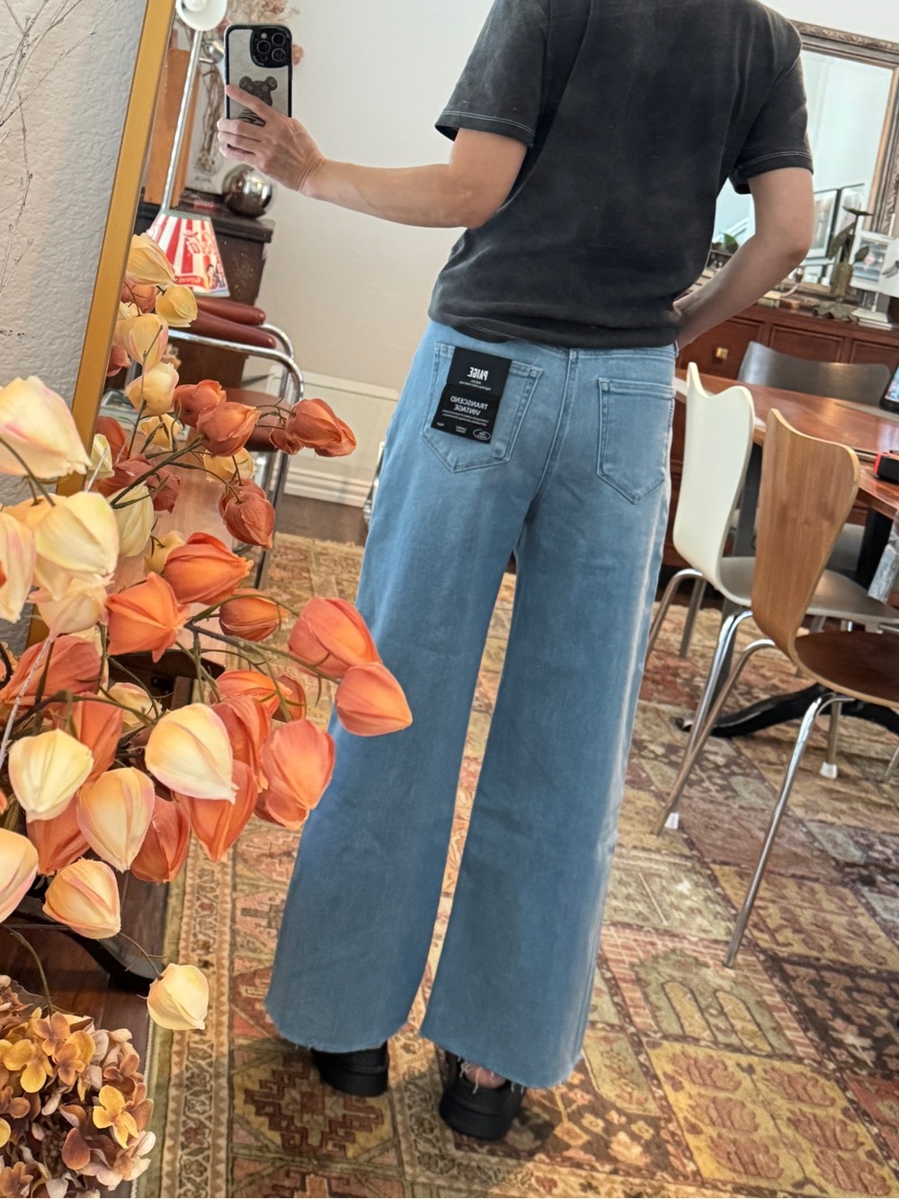 NWT PAIGE High Rise Anessa Wide Leg Crop Jeans Raw Hem Size 27 - Picture 4 of 16
